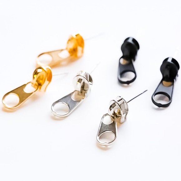 🔵𝟲𝟱%𝗢𝗙𝗙 𝗯𝘂𝗻𝗱𝗹𝗲𝘀 𝟯+🔵 NEW Zipper Simple Drop Earrings - Picture 5 of 17